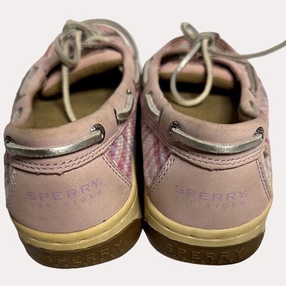 Sperry Top Sider Angel Fish Loafers Girls Shoes Sequin Plaid 4.5 bv - Picture 5 of 9
